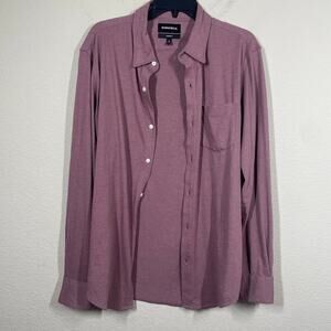 Bonobos Mens Medium Standard Fit Button Up Shirt Pink Cotton Long Sleeves